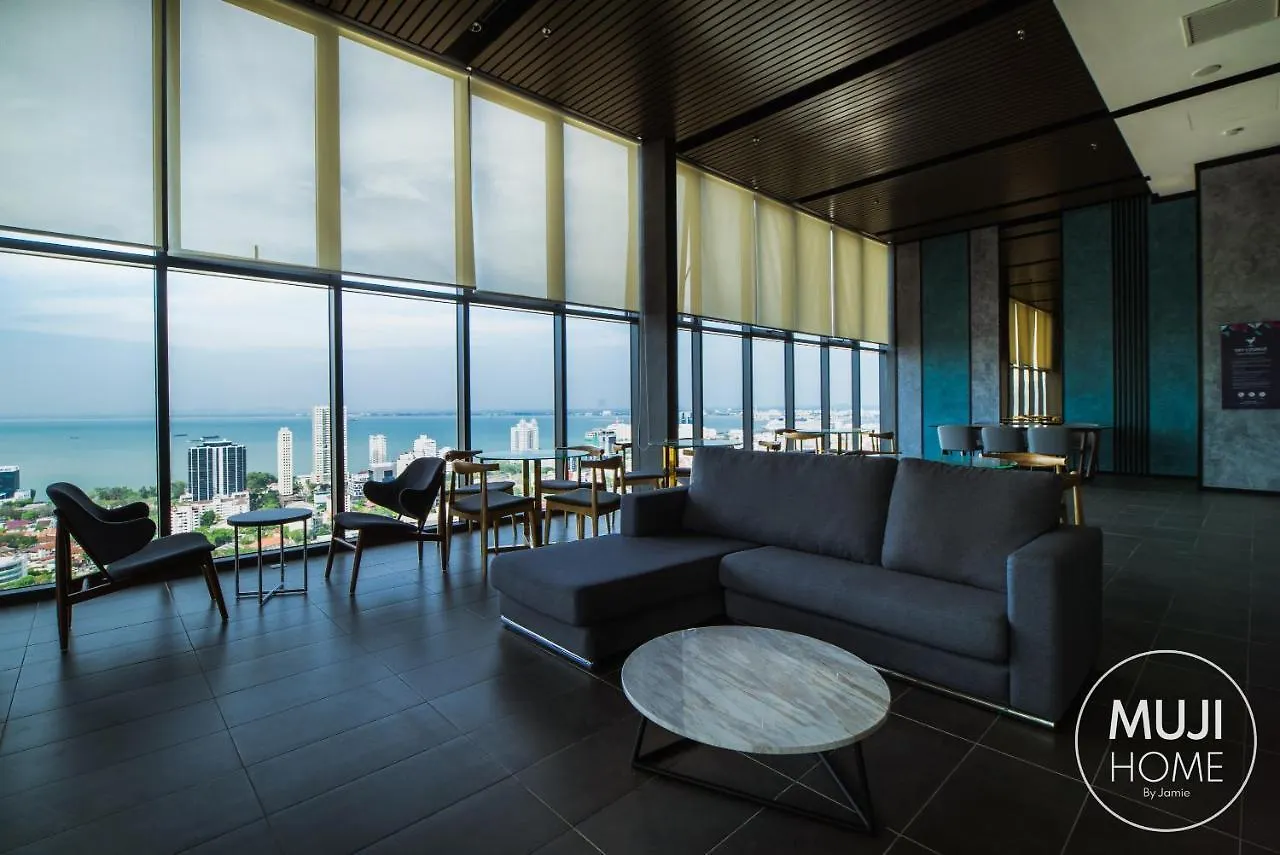 아파트 Muji Studio 1 - Seaview At 218 Tropicana Near Komtar Food Heaven With Netflix & Tv Box 조지타운